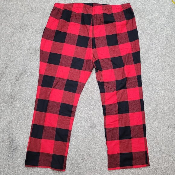 Old Navy Women's Plus Red Buffalo Plaid Checkered Flannel Black Pajama Pants XXL - Picture 6 of 7